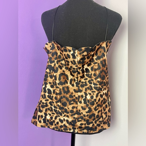 3Xl plus size cheetah leopard print tank top blouse - Picture 5 of 5